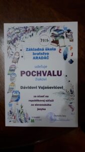 Републичко такмичење из словачког језика школске 2021./2022. године
